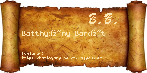 Batthyány Barót névjegykártya